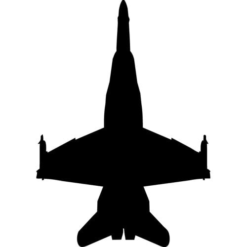 Wallhogs Haynes Silhouette Jet (F18 Hornet) V Cutout Wall Decal