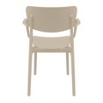 thumbnail image 4 of Compamia Lisa Outdoor Dining Arm Chair in Taupe Finish, 4 of 7