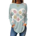 thumbnail image 1 of Pxiakgy Hauts de Pâques pour Femmes en Solde, Chemise à Manches Longues Imprimée Œuf de Pâques et Lapin Col Rond Décontracté Chandail en Molleton Printemps Pâques Lapin Œuf de Pâques Col Rond Ample Décontracté, 1 of 5