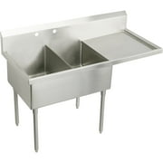 Elkay Ss8260rof Sturdibilt 85-1/2" Double Basin Free Standing Stainless Steel Utility Sink