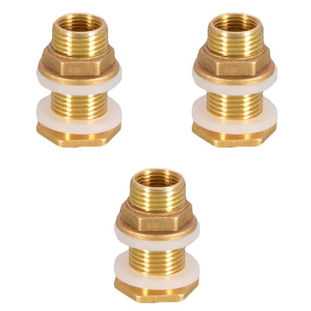 3pcs Solid Brass Water Tank Connector DN15 DN20 DN25 For Water Tanks