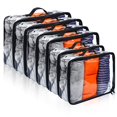 thumbnail image 1 of Bolsa de almacenamiento Hillban, 6 unidades, cubos negros transparentes para equipaje de viaje, 1 of 7