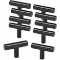 thumbnail image 1 of Paquete de 10 perillas para muebles, puerta, barra en T, cajones, perilla de acero inoxidable, puerta, armario, dormitorio, muebles de cocina, negro - perilla en T - 50 mm negro, 1 of 5