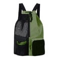 thumbnail image 3 of Mochila de malla con cordón para entrenamiento, transpirable, ligera, de nailon, para hombre y mujer verde, 3 of 8