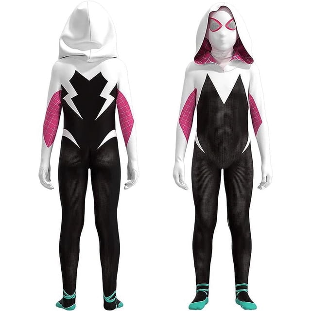 Disfraz de Spider Gwen Disfraz de superhéroe para niños Máscara de superhéroe para niñas Halloween C