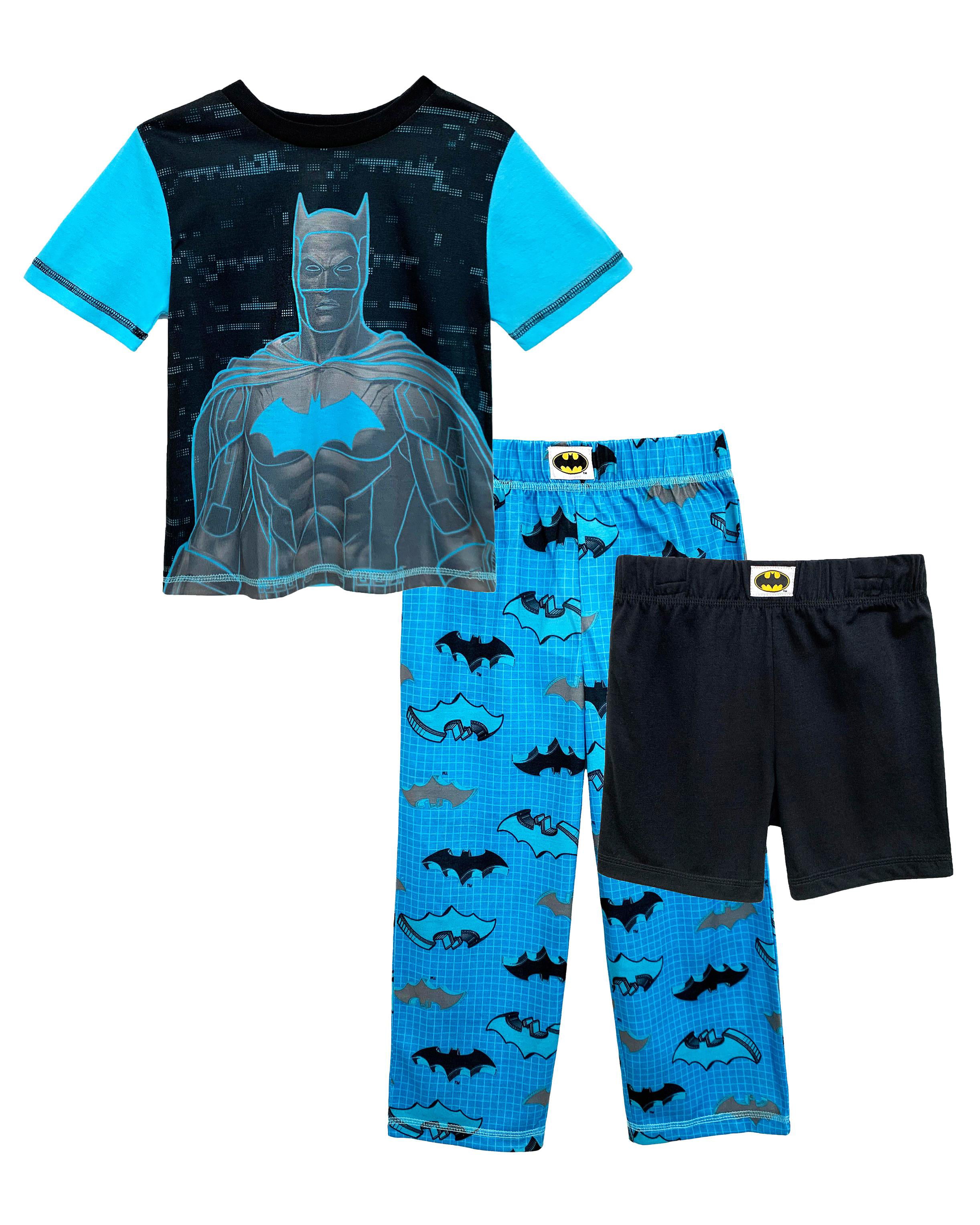 BATMAN Boys Size 10 Glow in the Dark Pajama Shorts Set