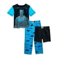 thumbnail image 1 of Batman Ensemble de Sommeil 3 Pcs pour Garçons : Short de Pyjama, Pantalon et Haut, 1 of 12