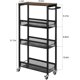 thumbnail image 2 of Carrito de cocina estrecho de 4 niveles con ruedas y cestas de malla, 2 of 6