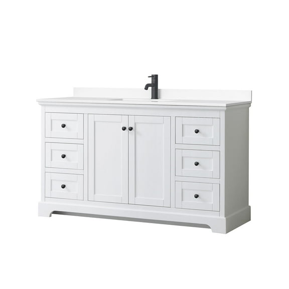 Wyndham Collection Wcv232360s-Vca-Mxx Avery 60" Free Standing Single Basin Vanity Set -