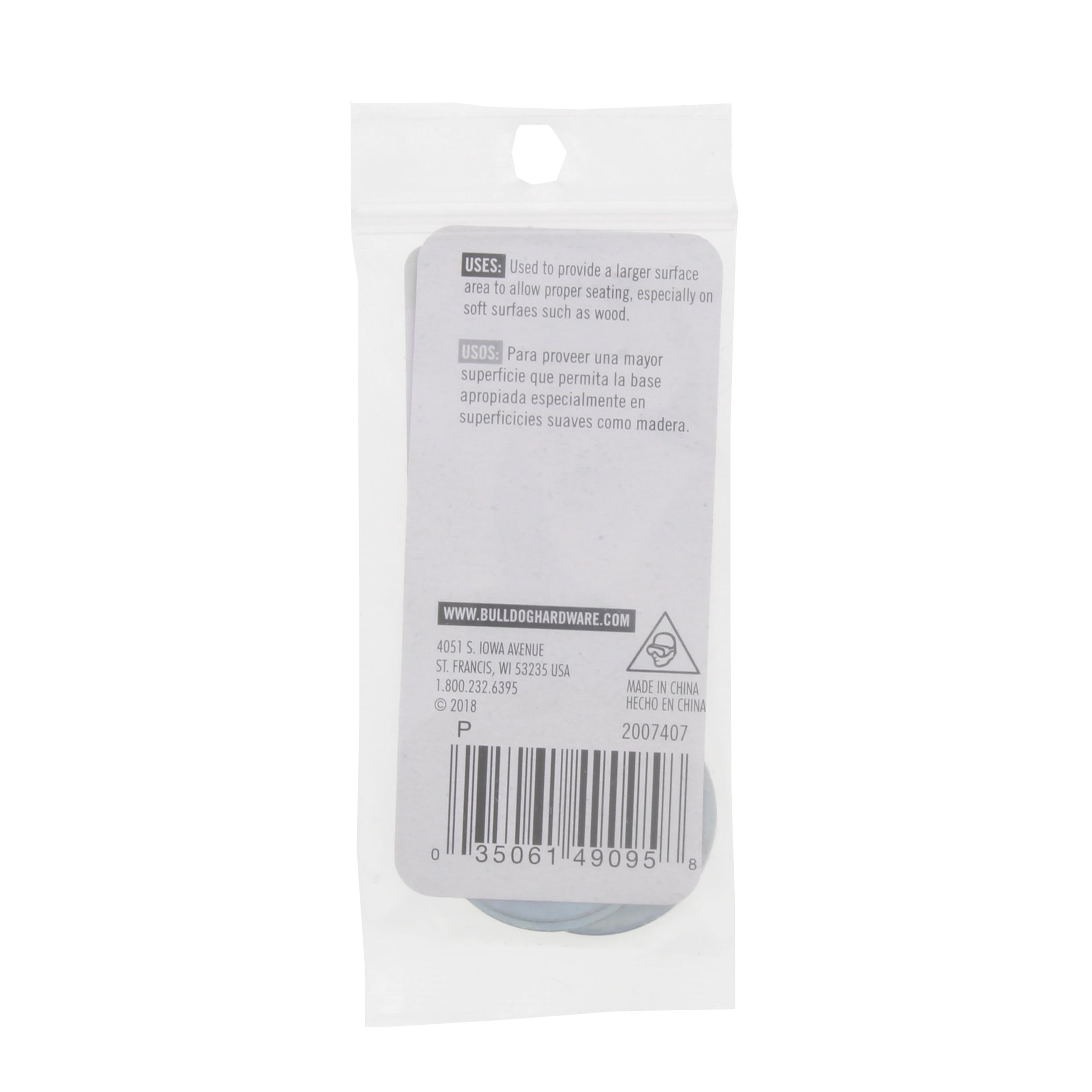 Bulldog Hardware 3/8 in. x 1 1/4 in. Fender Washer, Zinc Plated Steel (4 Pack)
