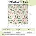 thumbnail image 2 of Beige Christmas Santa Pattern Square Fitted Tablecloth with Elastic Edge,Square Table Cover,Washable Elastic Table Cover for Home Kitchen Party Decor 34"x34", 2 of 6