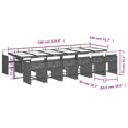 thumbnail image 4 of vidaXL 13 Piece Garden Dining Set with Cushions Grey Poly Rattan, 4 of 5
