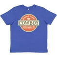 thumbnail image 3 of Inktastic Cowboy Vintage Logo Youth T-Shirt, 3 of 5