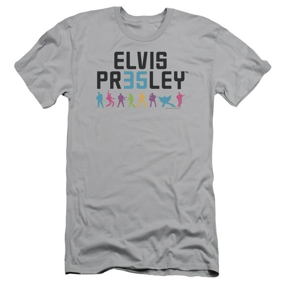 Elvis Presley 35 S/S Adult 30/1 T-Shirt Silver