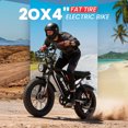 thumbnail image 6 of AMYET S8-S Electric Bike for Adults, 1000W(Peak 1500W), 48V 20Ah, 20" Fat Tire, Hydraulic Disc Brakes, E-Mountain Bike, UL2849, 6 of 10