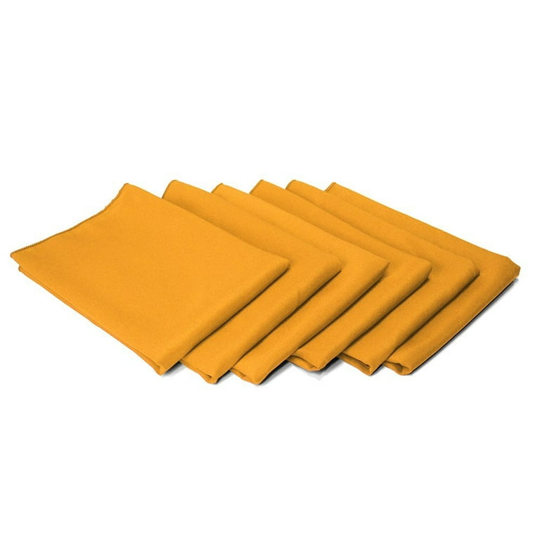 5 Pack 17x17 Yellow Polyester Linen Napkins