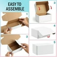 thumbnail image 3 of BagDream Shipping Boxes 6x4x3 Inches Small Mailing Boxes 25 Pack White Cardboard Corrugated Box Mailers, 3 of 8
