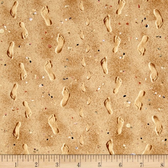 Elizabeth's Studio Beach Kids Quilt Fabric, Sand, Quilt Fabric By The Yard
