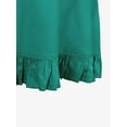 thumbnail image 4 of Vargottam Cotton Table Linens Ruffle Tablecloth, Round Table Cover Protector Solid Tablecloth, Farmhouse Tabletop Washable, Sea Green-54 Inches Diameter, 4 of 9