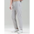 thumbnail image 3 of Summer Zip Pockets Sweatpants Men Sportswear Quick Dry Nylon Ice Silk Casual Track Pants Male Loose Sport Trousers, 3 of 6