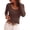 Brown, variant on Women's Fall Lightweight Ribbed Knit Sweaters | Stretchy Cozy Knitwear,Scalloped Scoop Neck,Long Sleeve Shirts,Slim Fitted Pullover,Basic Layering Tops,Cute Casual Outfits