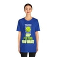 thumbnail image 2 of DJH Apparel | Stop Playing For What? TENNIS Unisex Sports Tshirt, 2 of 5