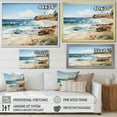thumbnail image 4 of Designart "Coastal Serenity Rocky Beach painting III" Nautical & Beach Floater Framed Wall Decor, 4 of 7