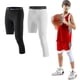 thumbnail image 1 of Medias de baloncesto Pantalones de compresión 3/4 para hombres, 1 of 4