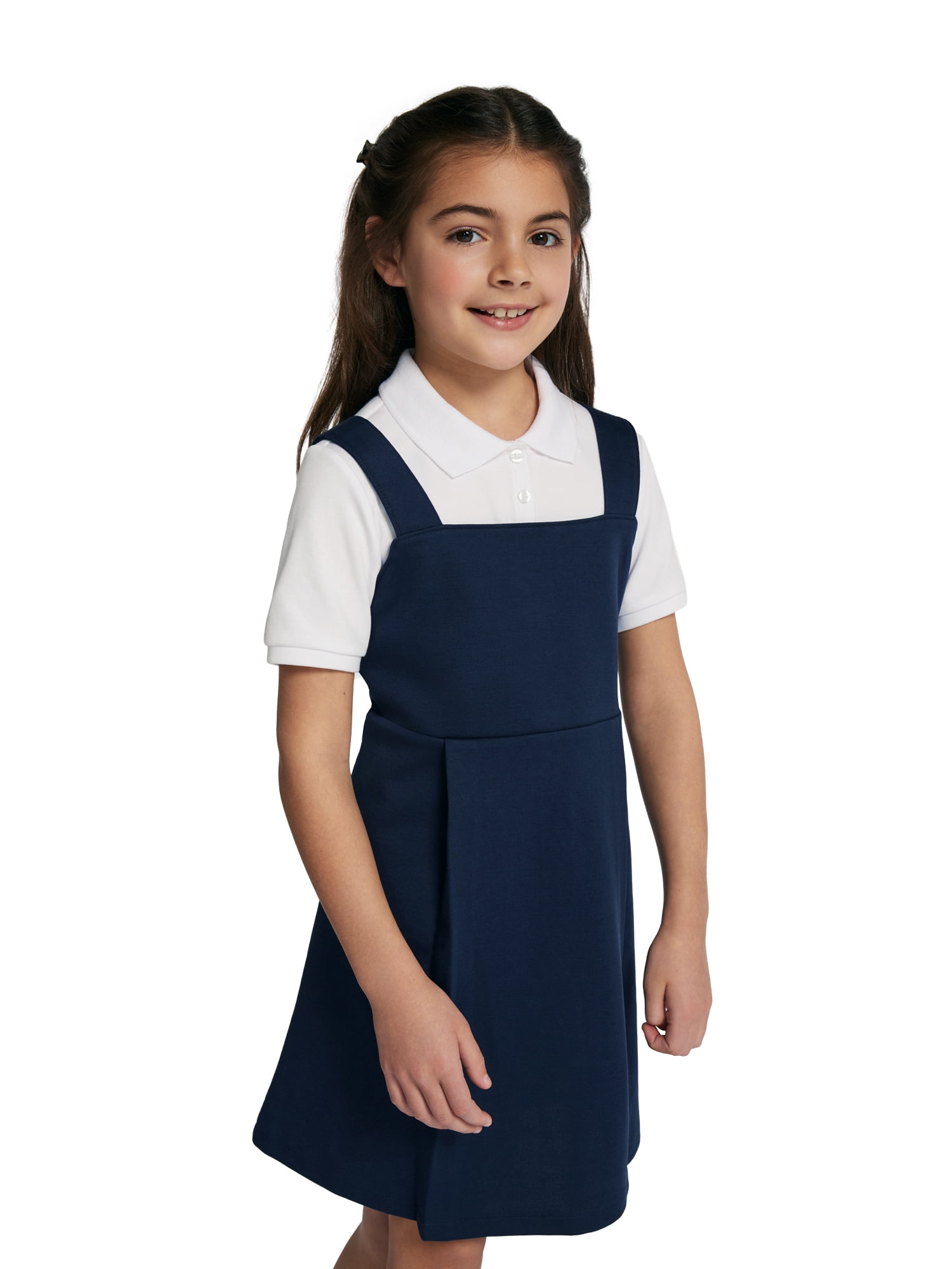 Wonder Nation Girls School Uniform Knit Jumper Dress, Sizes 4-16