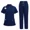 Navy, variant on VIAOLI Scrubs for Women Set-Zipper Collar top & Straight Pants Scrubs set Medical Nursing uniforms Clearance