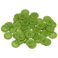 thumbnail image 1 of 160uds 24L Costura Botones 5/8(15mm) Resina Redondo Plano 4 Agujeros Artesanía Botones para Coser Ropa y Bricolaje, Verde, 1 of 5