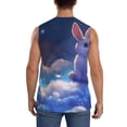 thumbnail image 4 of Pofeuu Cloud Cute Rabbit Print Men's Muscle T-Shirt, Sleeveless, Muscle Tank, Classic Muscle Tee Top For Men Casual Sleeveless Muscle T-Shirt Trendy Clothes-XX-Large, 4 of 7