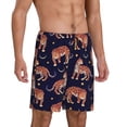 thumbnail image 2 of Wukai Leopard Print Men’s Short Pajama Pants With Pockets Soft Sleep Pj Shorts for Men-Small, 2 of 6