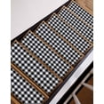 thumbnail image 7 of Stair Treads for Wooden Steps, Black White Plaid Peel and Stick Stair Treads with Adhesive, Gradient Geometric Buffalo Checkered Non Slip Indoor Stairs Runner Rugs Mats for Elders Dogs 8"x30"7PCS, 7 of 7