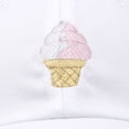 thumbnail image 5 of DALIX Soft Serve Ice Cream Hat Cotton Baseball Cap in White, 5 of 7