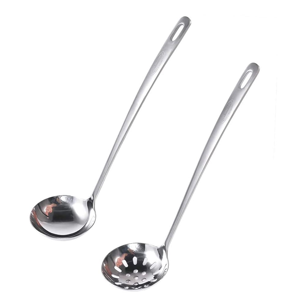 Salad sauce rice small ladle 18/10 Stainless Steel Kitchen Utensil Serving Soup Ladles Slotted Spoon 1.5 oz