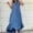 Blue, variant on Tbopshirt Wedding Guest Dresses for Women,Fashion Women's Spring/Summer Leisure V-neck Solid Button Sleeveless Dress