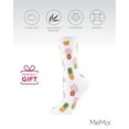 thumbnail image 6 of MeMoi Pineapple Fiesta Bamboo Blend Crew Socks - Womens - Female, One Size, White, 6 of 7