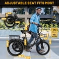 thumbnail image 6 of Electric Tricycle for Adults, Peak 750W Brushless Motor Folding Trike Ebike, 3 Wheel Electric Bicycle, Up to 50 Miles ETrike Black, 6 of 6