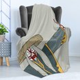 thumbnail image 4 of Kabuki Soft Flannel Fleece Throw Blanket, Old Japanese Person Performing Arts in the Far Design Elements, Cozy Plush for Indoor and Outdoor Use, 50" x 70", Multicolor, by Ambesonne, 4 of 5