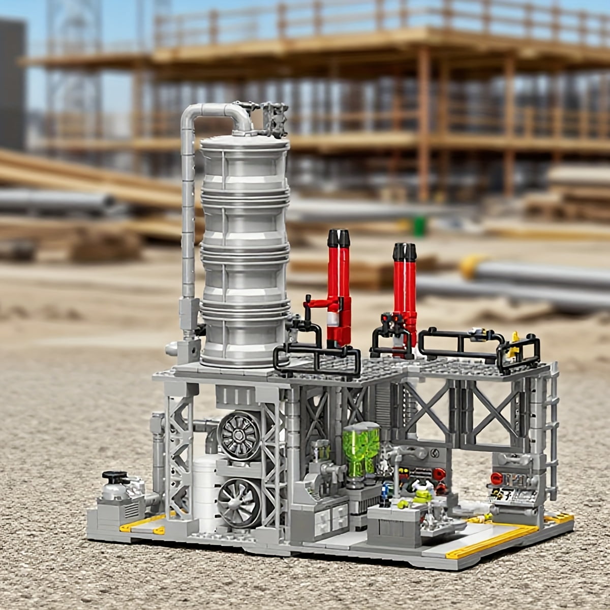 Honchoes Natural Gas Laboratory Building Set Compatible with Lego City Architecture Model for Adults Boys 717Pcs