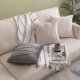 thumbnail image 4 of Decorative Striped Velvet Throw Pillow Covers Soft Solid Cushion Covers Square Pillowcases for Bed Sofa Couch Car Living Room 2 Pieces 18x18inch 45x45, 4 of 4