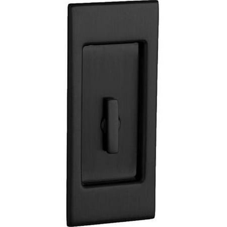 Baldwin Pd006190kt Interior Privacy Trim Small Santa Monica Pocket Door Satin Black