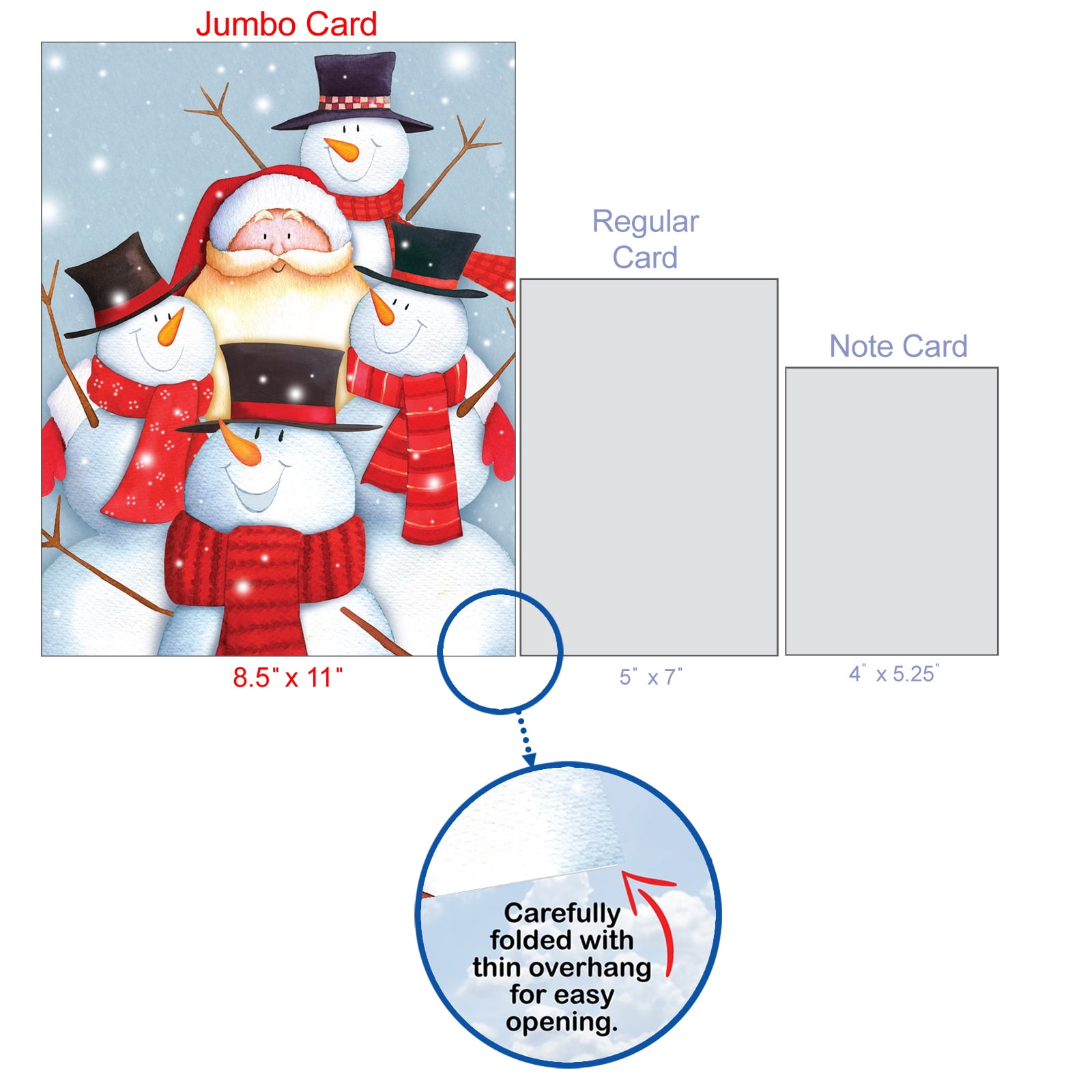 1 Big Merry Christmas Greeting Card Santa Selfies J6738AXSG 