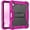RoseRed, variant on 3 Layers Multi-Functional Case For iPad (A16) 11th / 10th Generation Shockproof Cover Built-in Kickstand & Pencil Holder