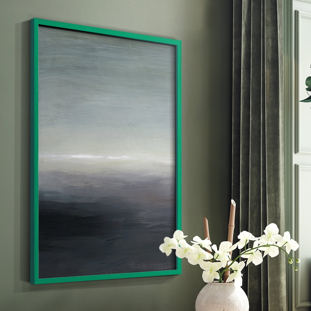 Windy Moor I Framed Print - Solid Wood in Single Picture Frame Solid Wood 2 Framed Print