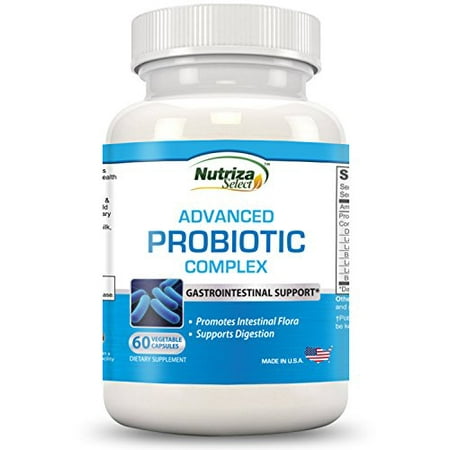 Supplément Probiotiques - Advanced Probiotic Complex favorise la flore intestinale - 60 uniquotidienne capsules végétariennes - Améliore la fonction du système immunitaire, santé du côlon et Digestion - Made In USA
