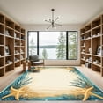 thumbnail image 2 of ODIKA 2'x3' Machine Washable Non-Slip Area Rug, Beachy Teal High Traffic Rug with Pad, Beige, 1050379, 2 of 8