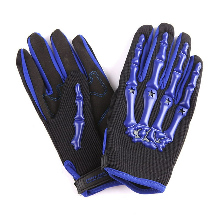 Blue dirt bike best sale gloves