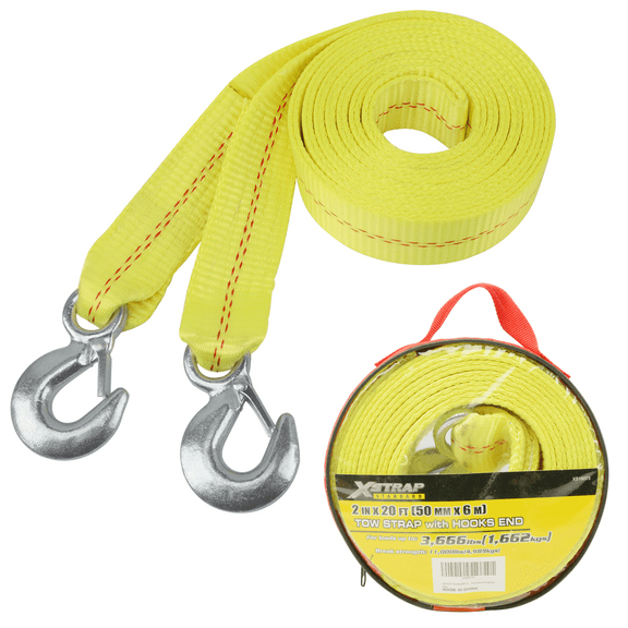 XSTRAP Tow Strap with Hooks, Towing Rope